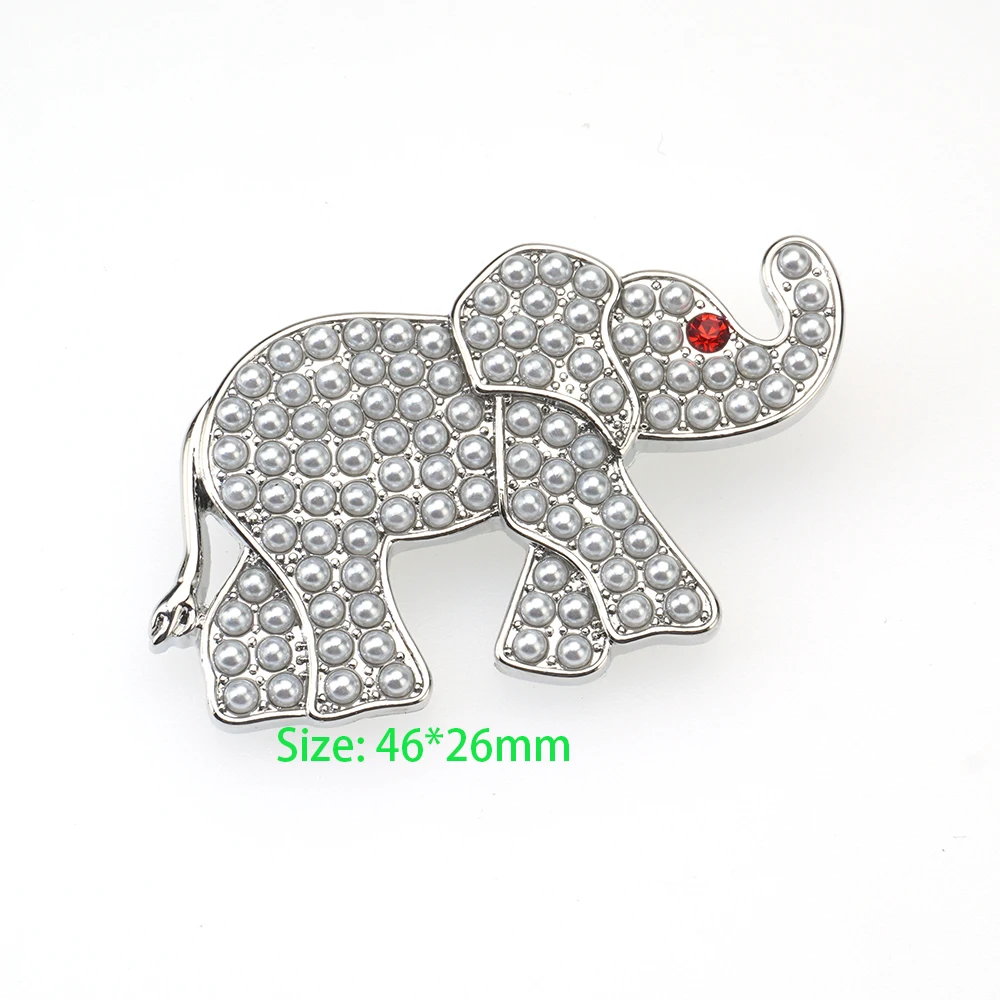 High Quality Delta Sigma Symbol Jewelry Gift Custom Animal Rhinestone Brooch Pearl Elephant Brooches Women