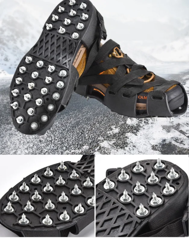 Hot Stronger Grip Escort 32 Teeth Ice Snow Crampons /cover for Snowfield /mountain/Muddy