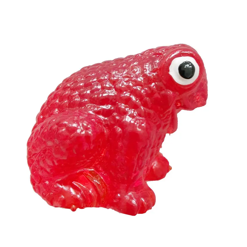 Wholesale TPR squeeze sticky Pressure solution gas transparent material Animal Frogs Toy