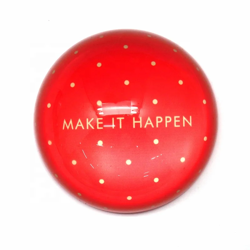 Paperweight Dome Clear Exquisite Glass Hottest Guangdong Wholesale Decorative Red Glass and Picture Home Decoration Folk Art