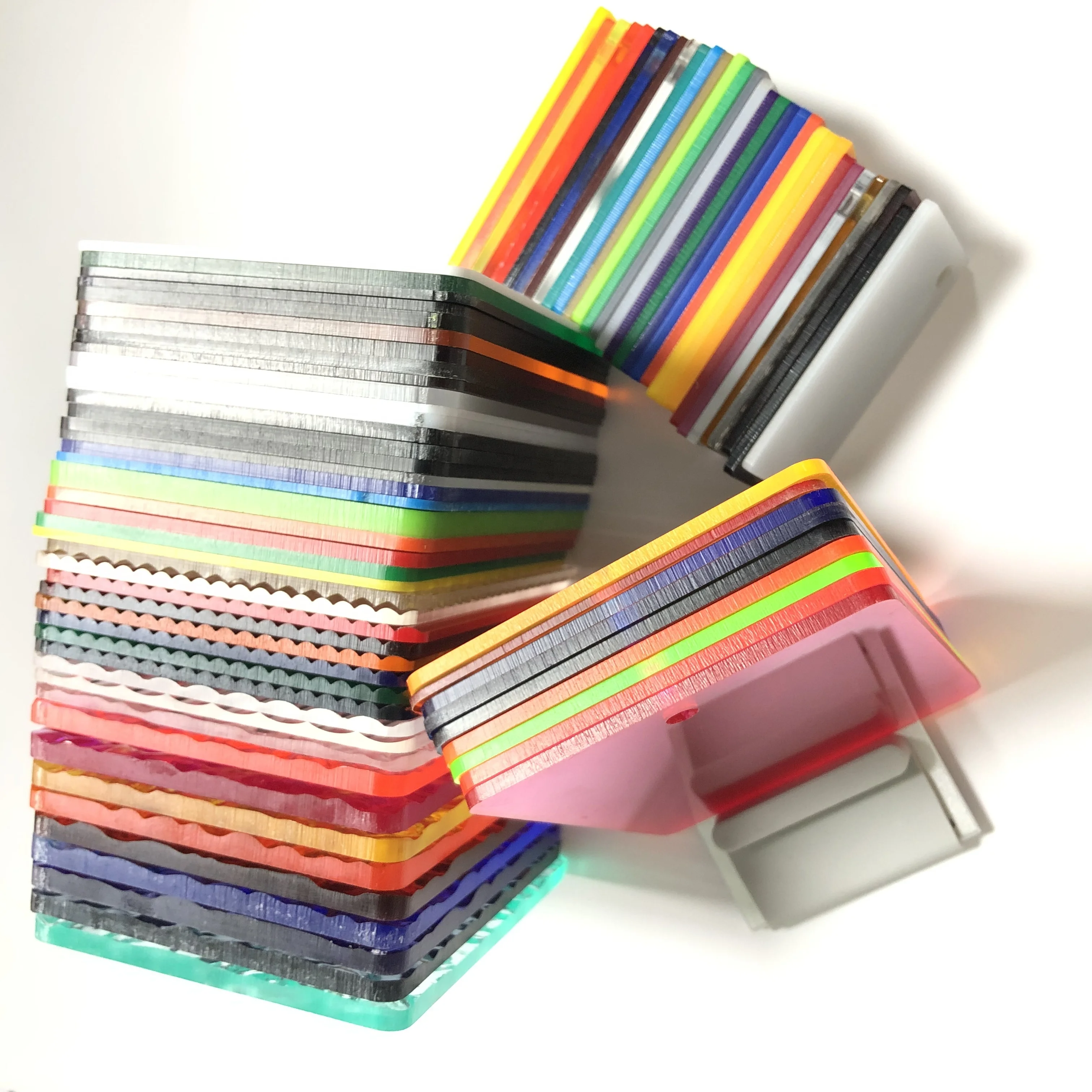 Custom Vertical Stripe Acrylic Panel for Decoration Color Acrylic Light Guide Plate Transparent Cast Acrylic Sheet