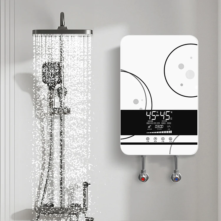 Wholesale Hot Selling Household Bathroom Electric Shower Water Heater Touch Button Wall Mounted Free Spare Parts Stainless Steel