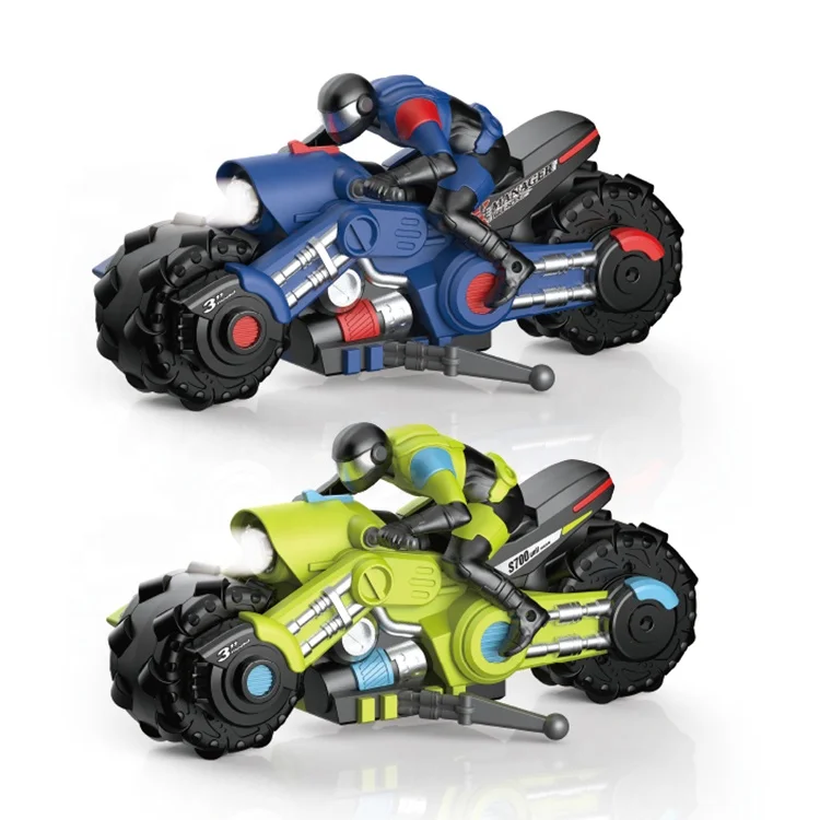 Factory Direct Remote Control 1:10 2.4G 4Ch 360 Degree Stunt Off-Road Drift Racing Small Car With LED Light Rc Motorcycle Toys