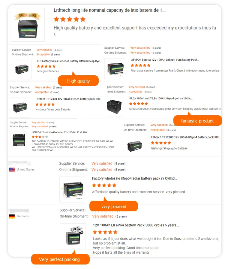 Hot Selling LITHTECH lifepo4 battery 12v 24v 48v 6Ah 10ah 12ah 18ah golf cart batteries power station