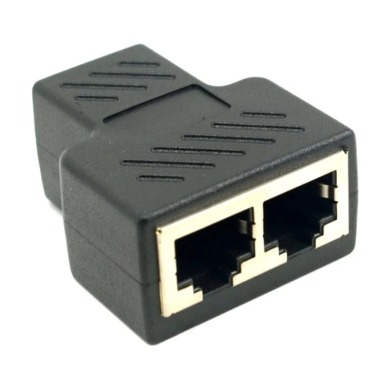 Сетевой преобразователь CAT5e Cat6, разъем 1 на 2 порта, двойной RJ45, гнездовой адаптер, сплиттер