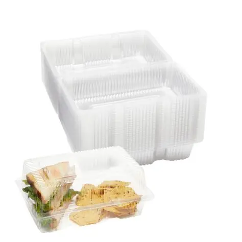 Great Quality Reusable Clear Blister Plastic Box Clamshell Takeout Trays