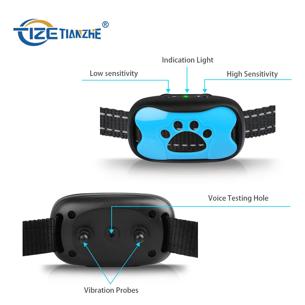 Ошейник для собак TIZE 7 уровней USB с вибрацией звуковым сигналом