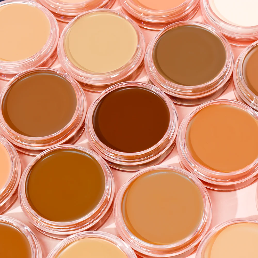 Easy-to-Use Vitamin C Glow Tone Cream Full Coverage Waterproof Mineral Makeup Matte Foundation Cream Whitening Skin Moisturizing