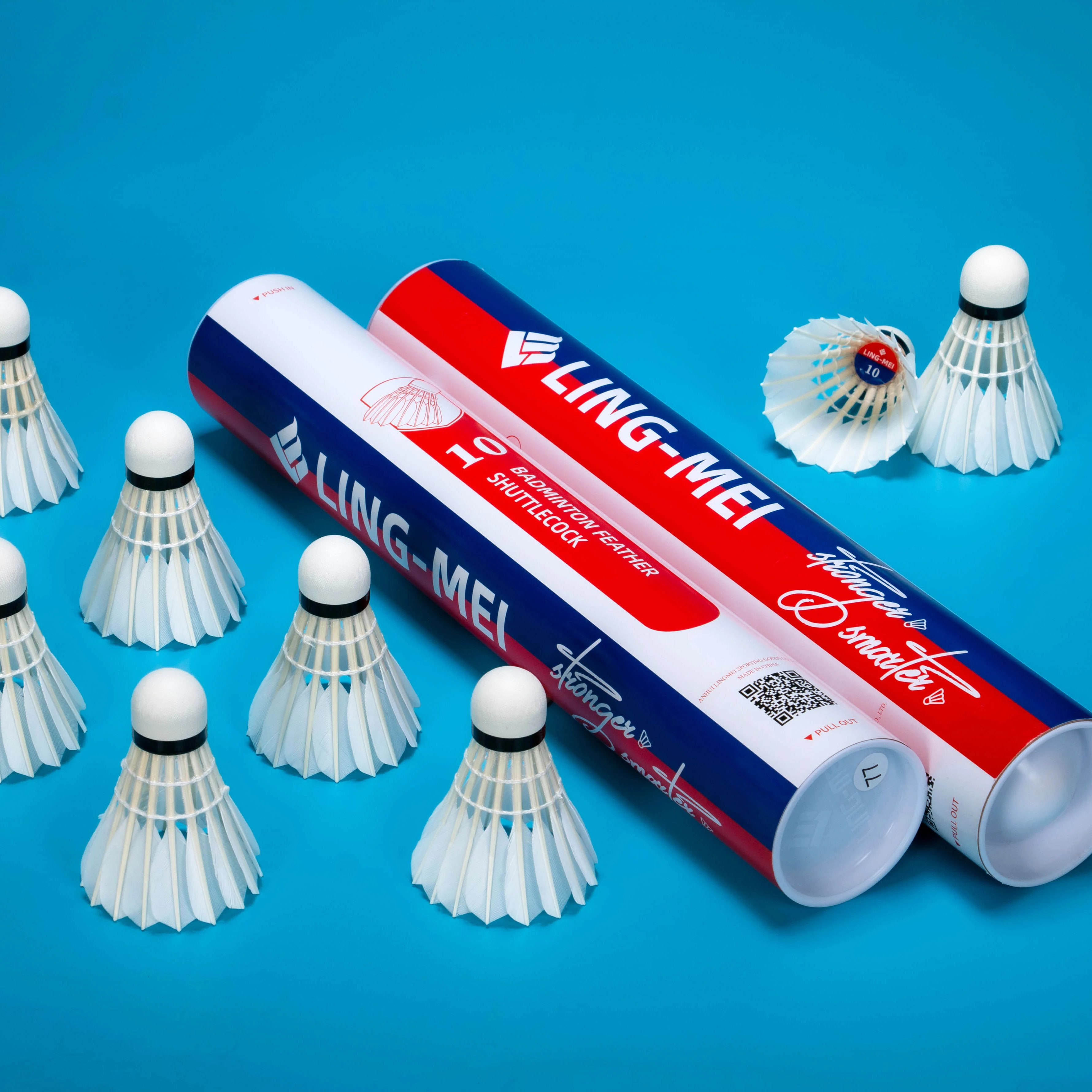 wholesale goose feather shuttlecock lingmei 10