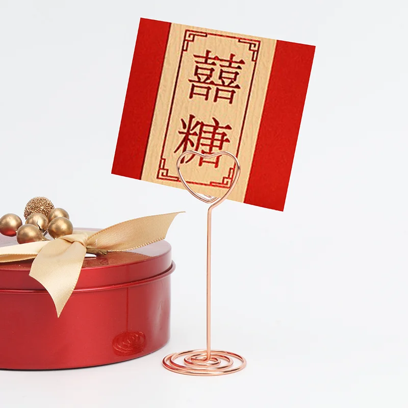 YS2002 Goods In Stock Round Ring-clip Foodservice Wedding Office Place Cards Clips Metal Table Number Holder