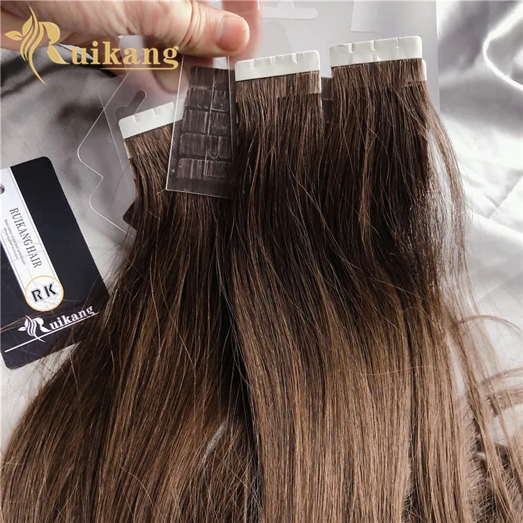 Invisible Tape Human Hair Extensions Light Color Tape Hair Tape Kinky Straight Raw Hair Patch Solition Human