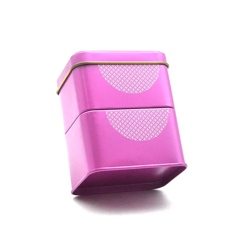 Custom printed metal 3 stacking storage tin box/can wholesale