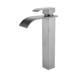 High Quality Stainless Steel Single Handle water Taps Single Hole Waterfall Mixer Sinks Faucets Bathroom Wash Basin Faucet