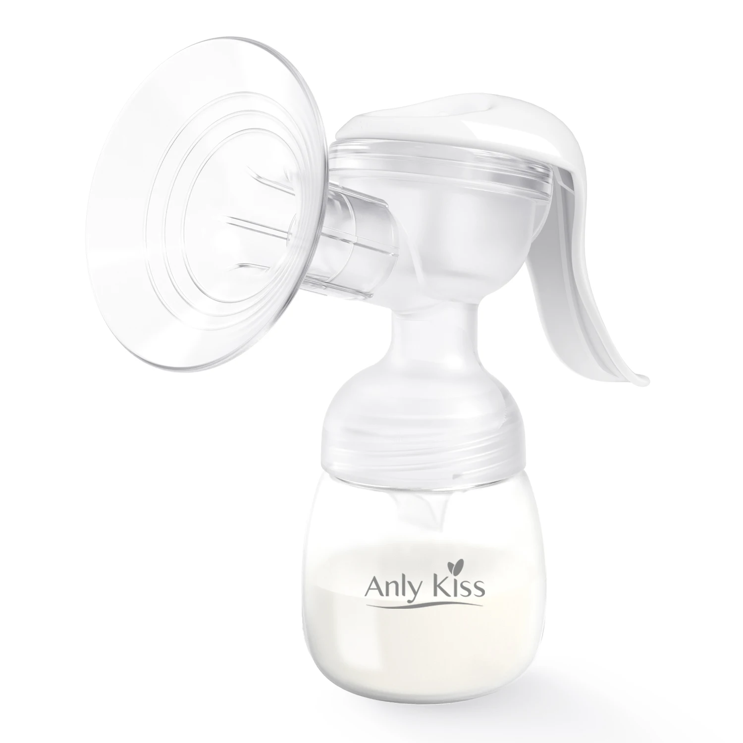 Anly Kiss retail low moq wholesale silicone manuelle breast pump good price food grade manual breast pump