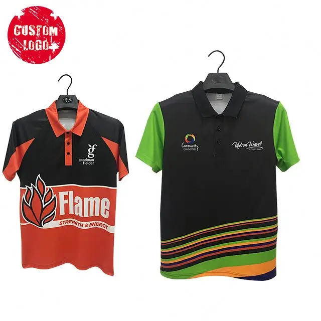 New Design Custom Customised Dry Fit Shirts Custom Polyester Polo Shirts With Embroidery Logo