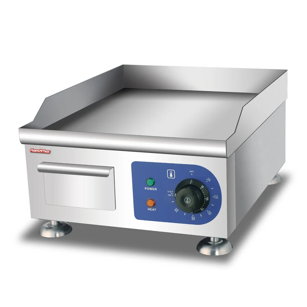 HEG-820A strong stainless body with splash guard electric griddle