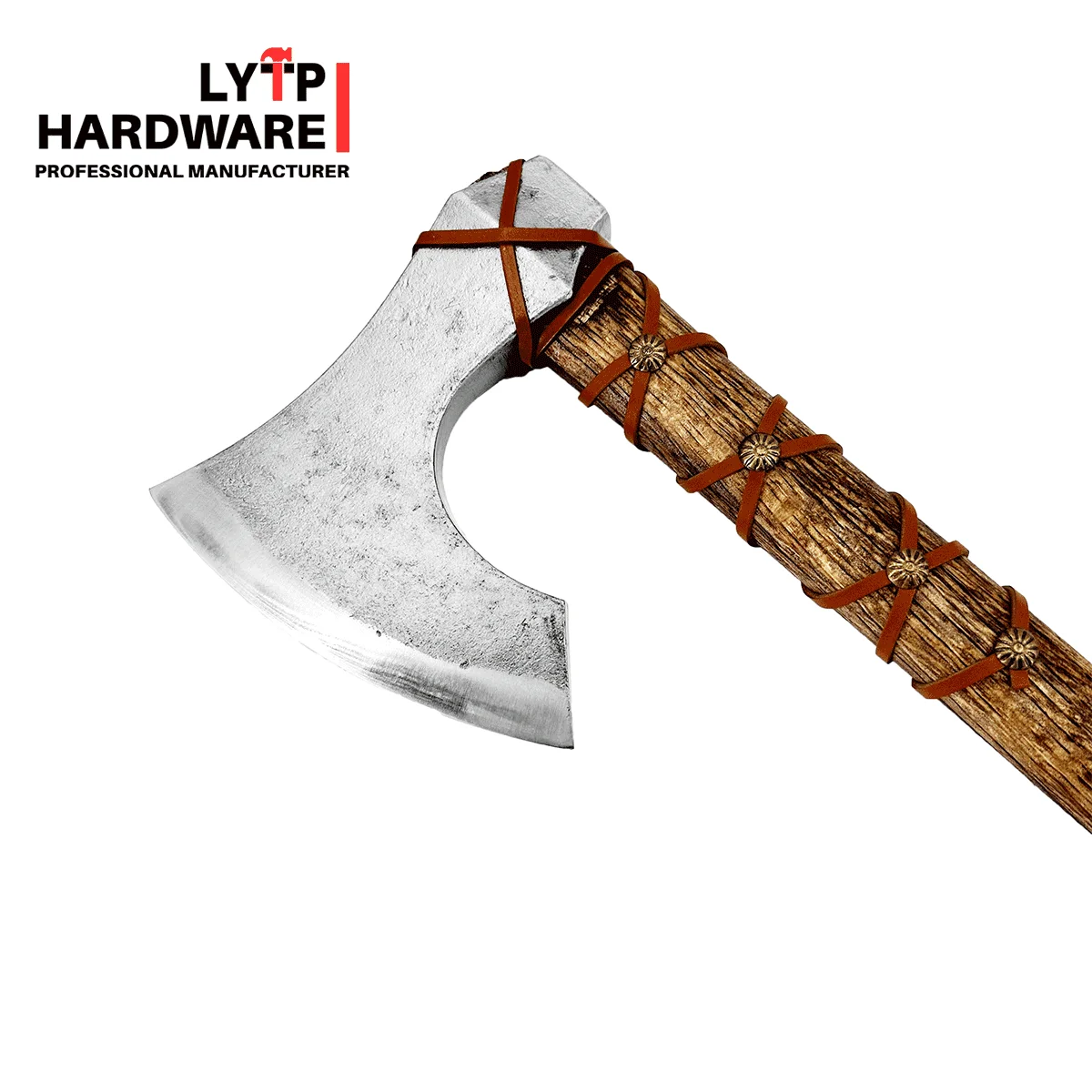 Hot Selling Carbon Steel Viking Bearded Outdoor Axe With Wooden Handle Hand Forge Hand Forged Viking Axe