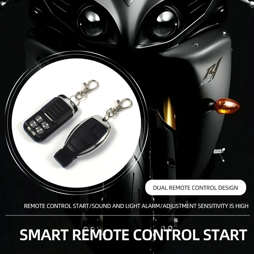 New trend long life high performance smart control motorbike motorcycle 2 way car alarm