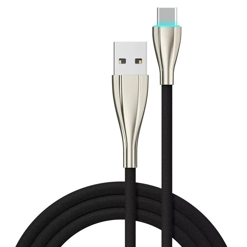 Розовый, синий, серый, серебристый кабель Usb Type C, дышащий легкий портативный кабель usb type c Oem