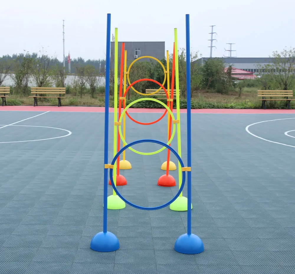 6FT yellow Coaching Sticks Sports pro Outdoor Agility Pole Set Soccer Football Training Equipment Agility Slalom Poles for turf