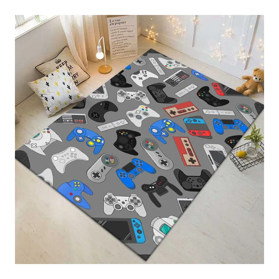 3D Animal Print Polyester Modern Rectangle Game Console Buttons Rug Gamer Doormat Door Floor Mat Eaby Playstation Pc Carpet