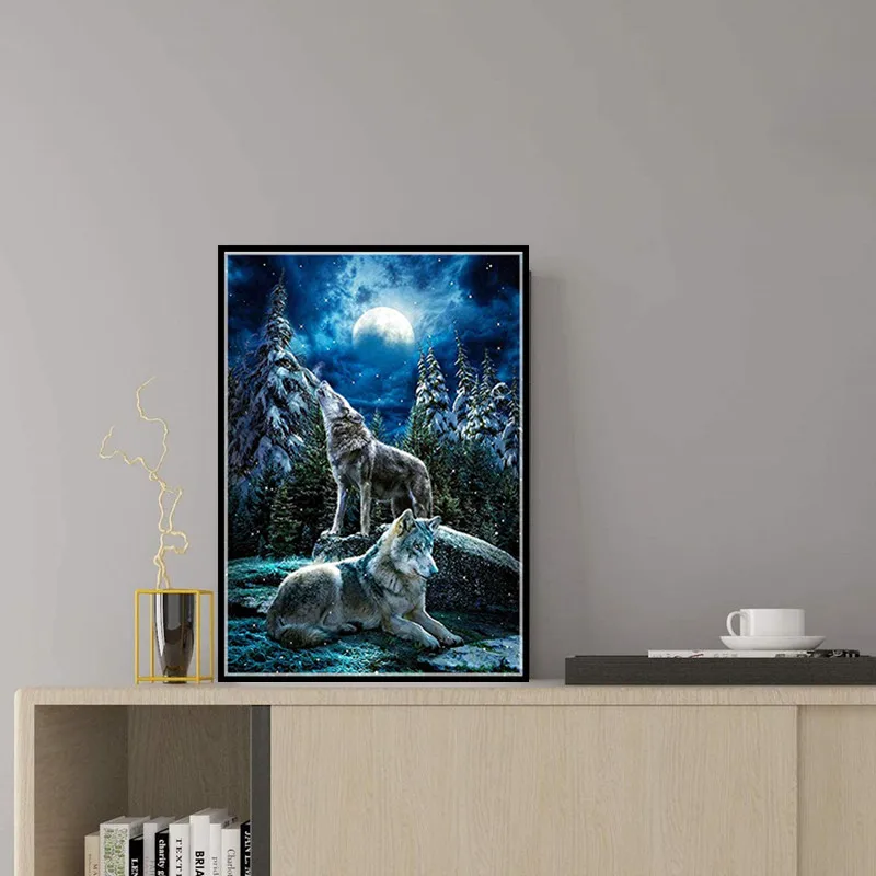 5ddiy животных волка полная кирпич Вышивка крестом домашний комплект для
