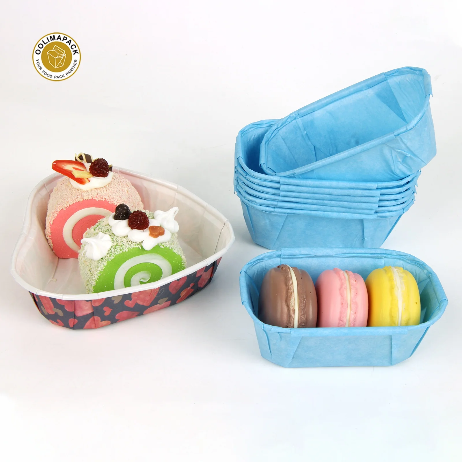 Oil proof decoration cake dessert tray/baking bread cake cup/brown paper cup cake cases box
