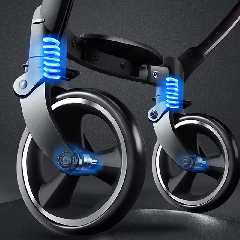 oem custom 360 front wheel stroller baby luxury foldable can sit or lie two-way lightweight folding high landscape baby stroller