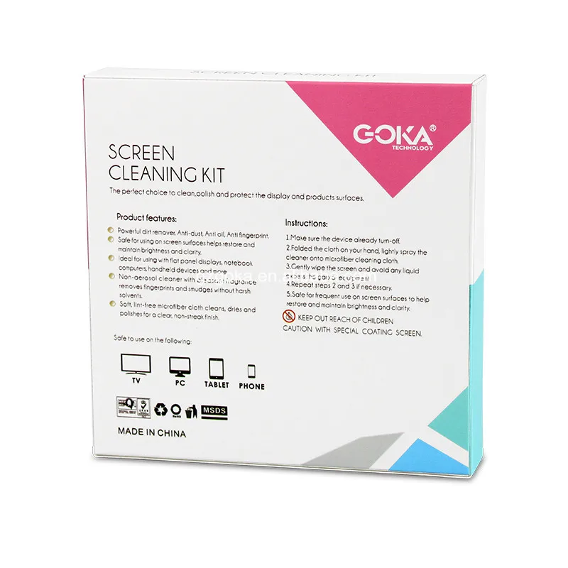 Eco-friendly 4in1 mobile screen cleaning kit Watch Cleaner Optical Spray Watch Microfiber Cleaning Kit with watch brush