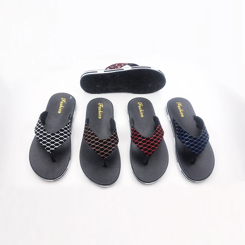 Daily use new fashion designer slippers flat outdoor beach slippers flip flop man shoe