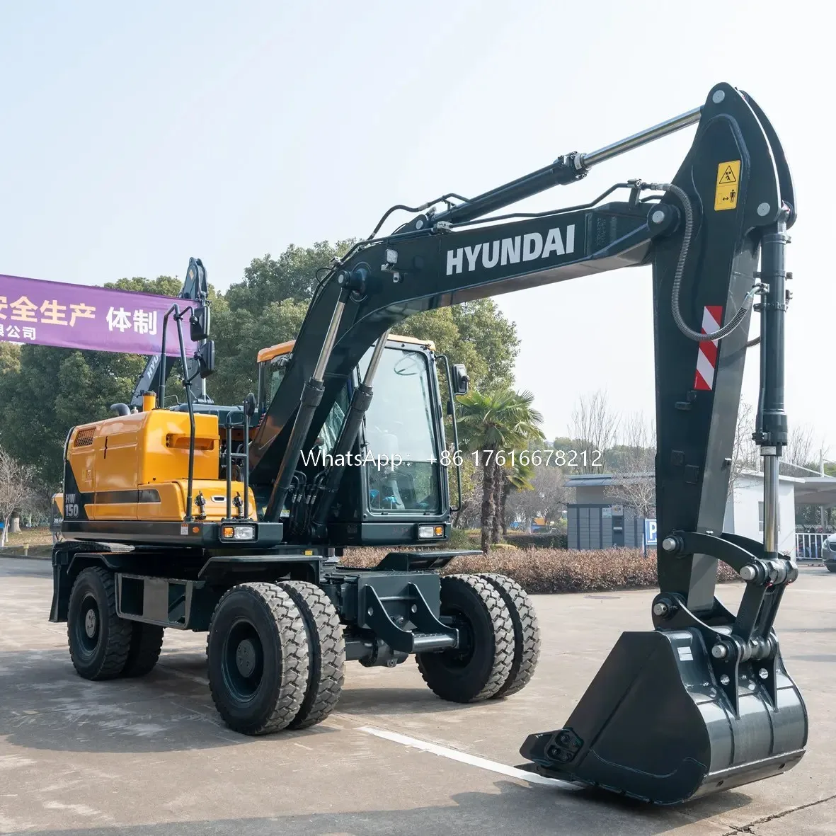 Original Modern HW150 Wheel excavator Cummins Engine Excavator New Low-Priced New Excavator Original new Hyundai HW150