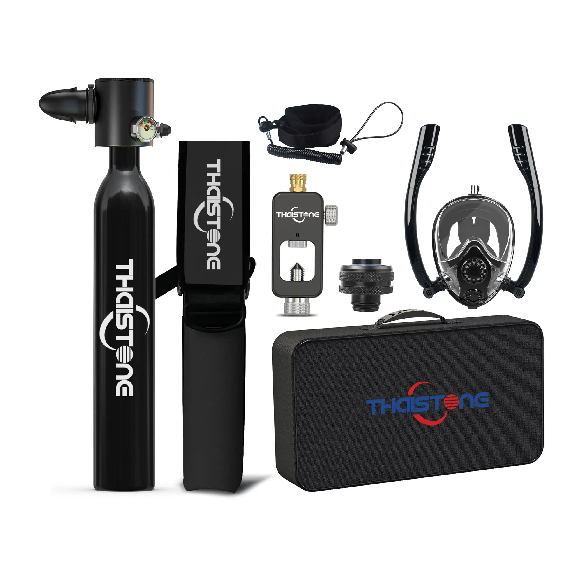 High quality wholesale underwater diving equipment set 0.5L mini scuba portable air tank and snorkel mask