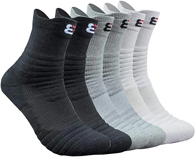 Top quality OEM custom logo elite cotton  men women compression crew sports socks