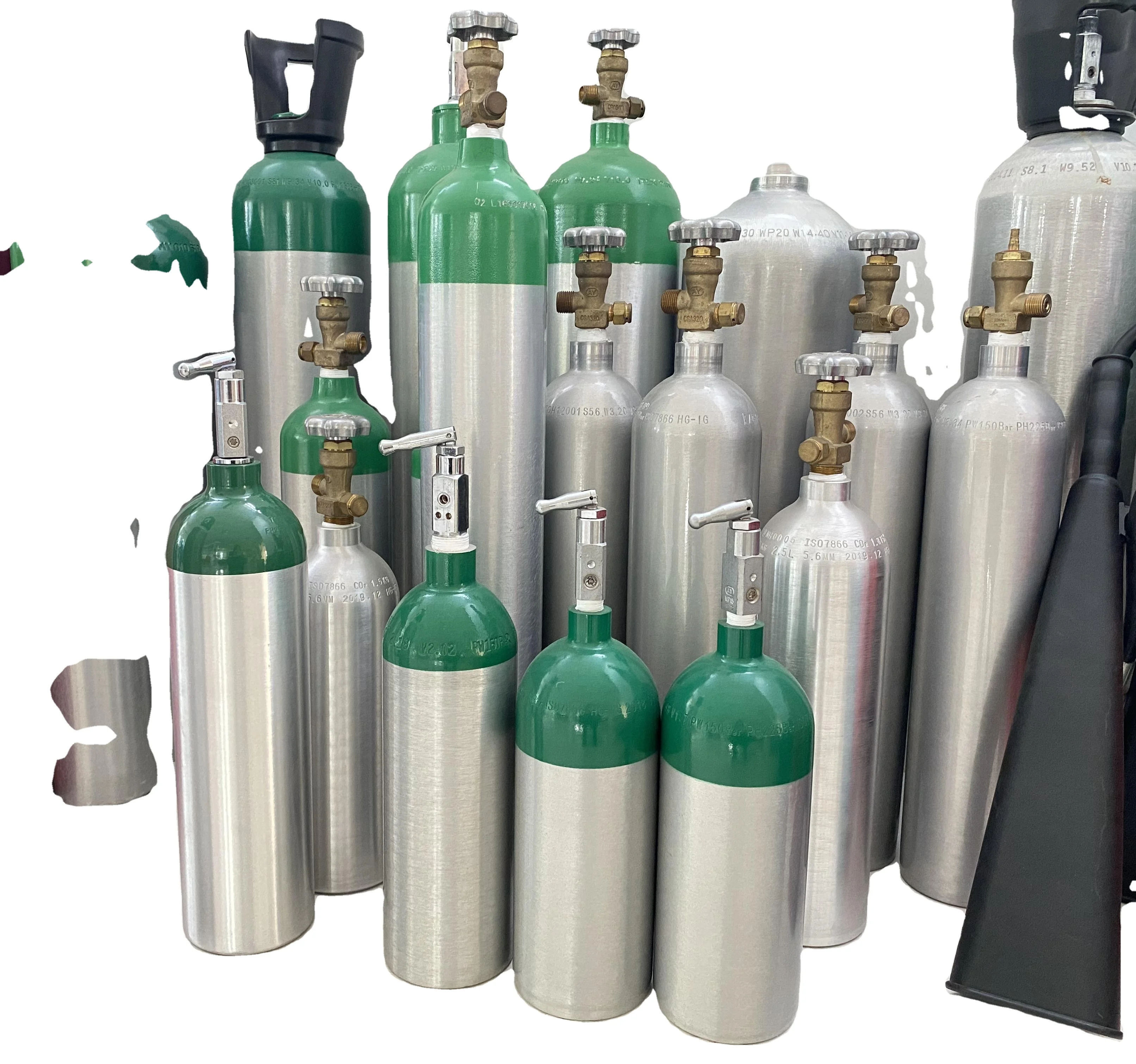 Hot Selling 50L Aluminum Oxygen Cylinder Gas Cylinder Medical CO2 Gas Cylinder High Pressure