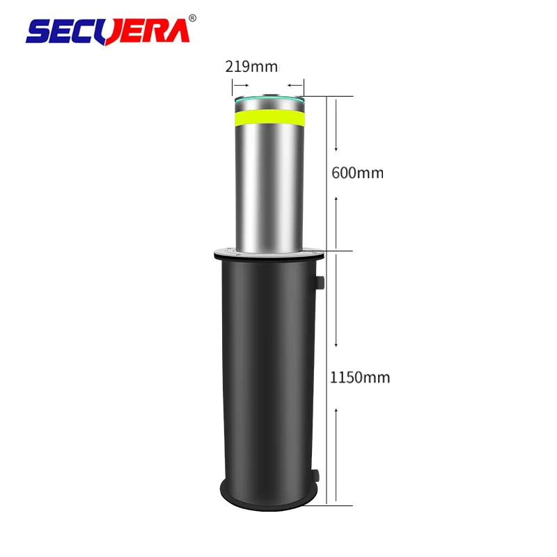 2024 Hydraulic Automatic Rising Bollards remote control security bollards 219mm Road Traffic Lifting road blocker