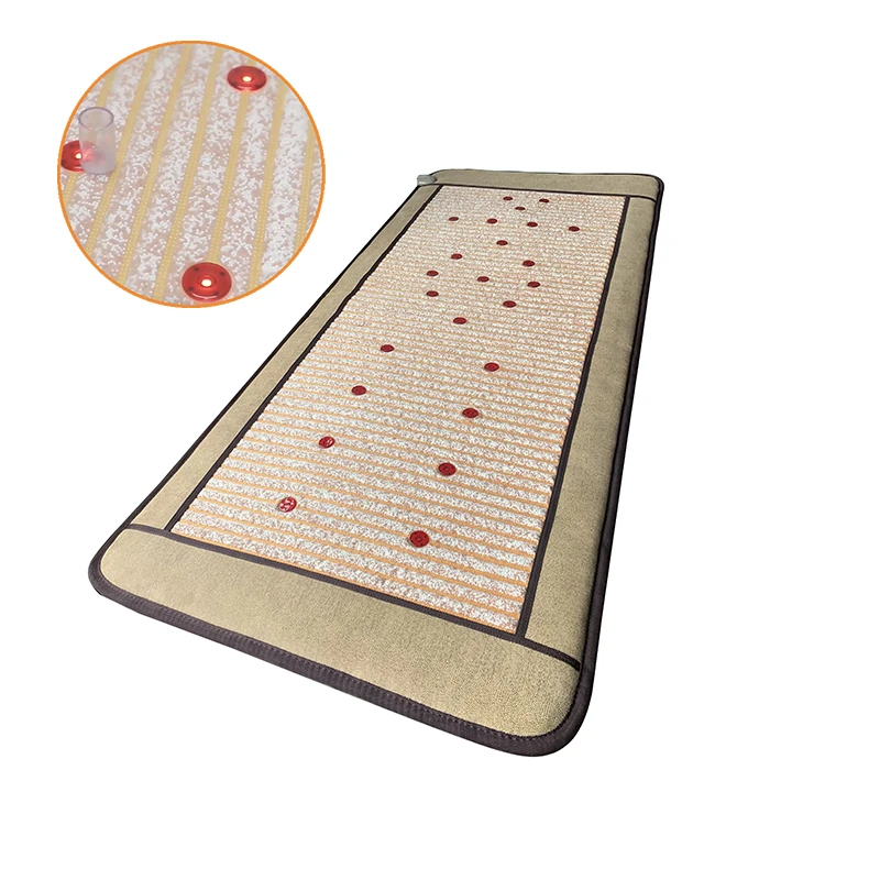 New Arrival Health Care Jade Stones Therapy Massage Thermal Bio Crystal Mattress Tourmaline Mat Top 1 Infrared Heating Pad