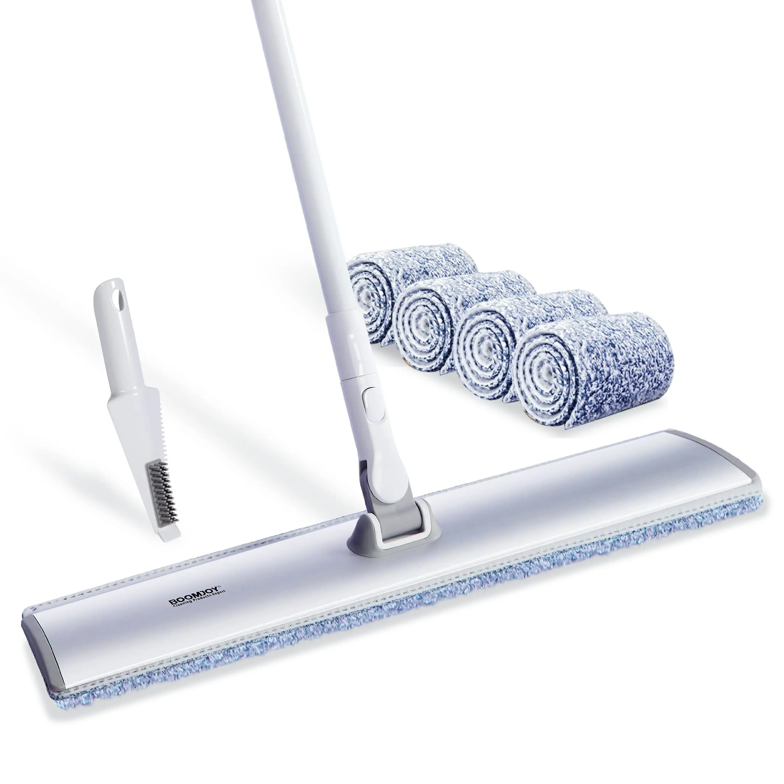 Amazon E11-1 Without Bucket Microfiber Flat Head Mop For Floor Cleaning Walls With 4 Microfiber Pads