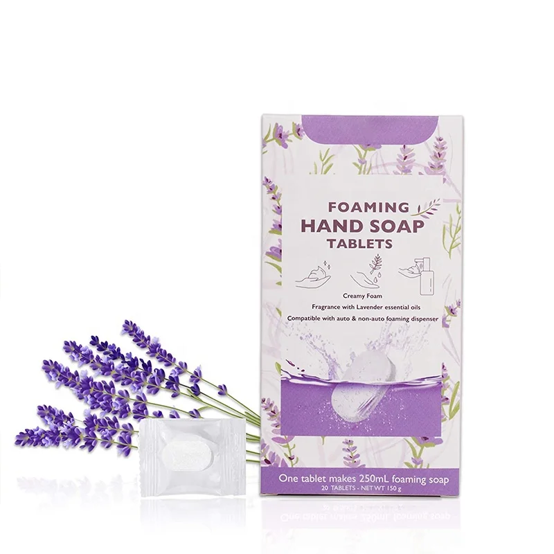 Wholesale Factory Custom Packing Fast Dissolving Effervescent Natural Foaming Hand Wash Tablets