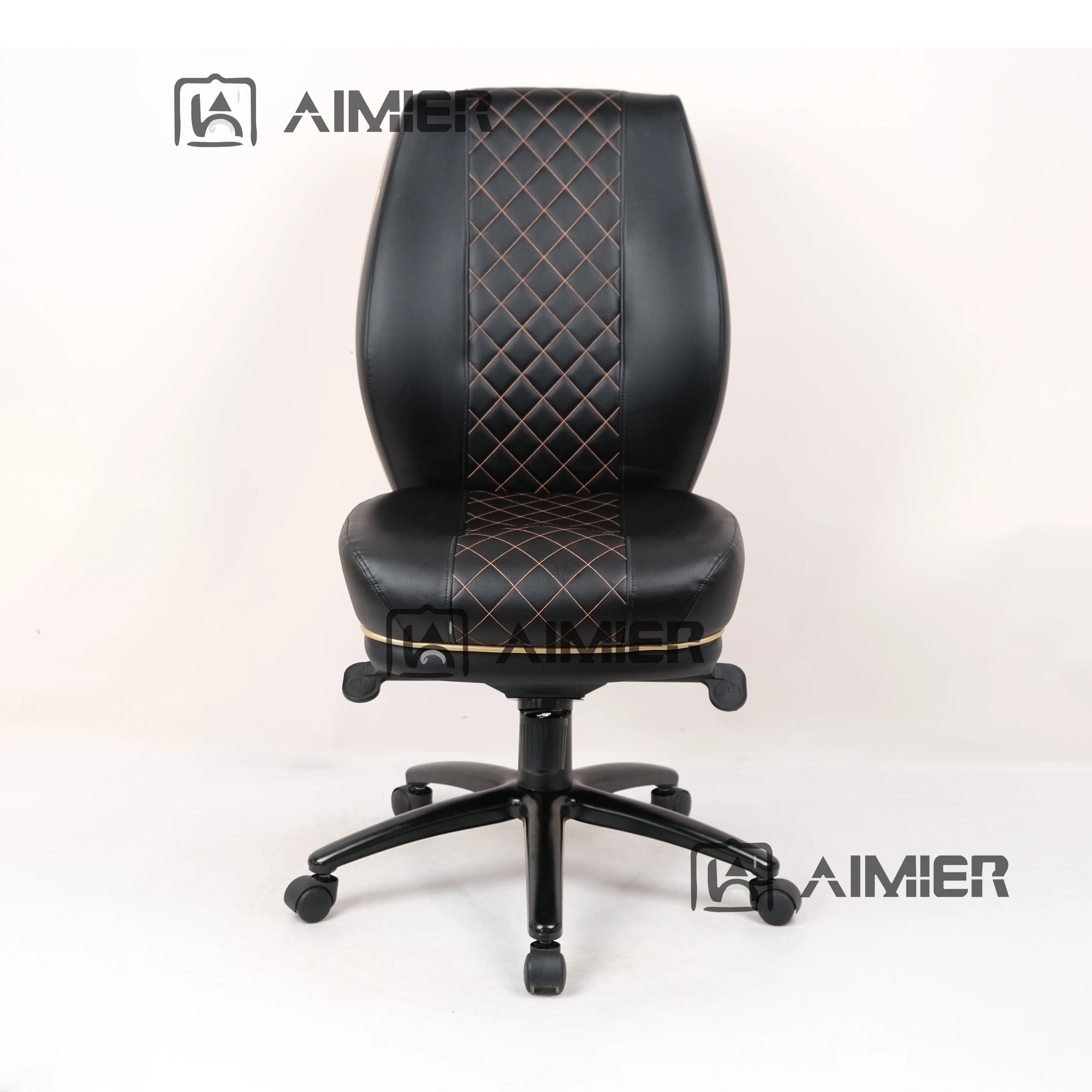 Professional High-Quality Casino Stool Black Textured Leather Modern Slot Machine Chairs For Poker Room Chair