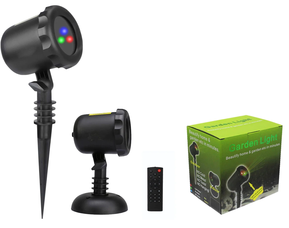 Newest RGB Star Motion Outdoor Laser Christmas Lights Projector Shower