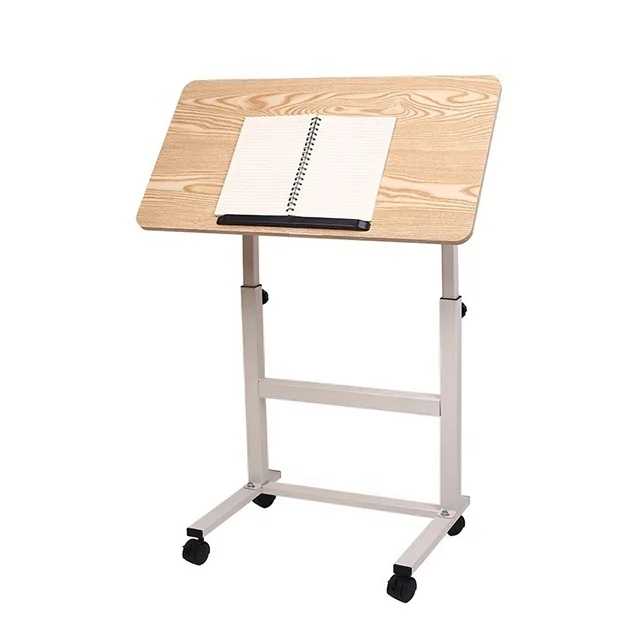 Portable Adjustable Foldable Over Bed Table for Hospital