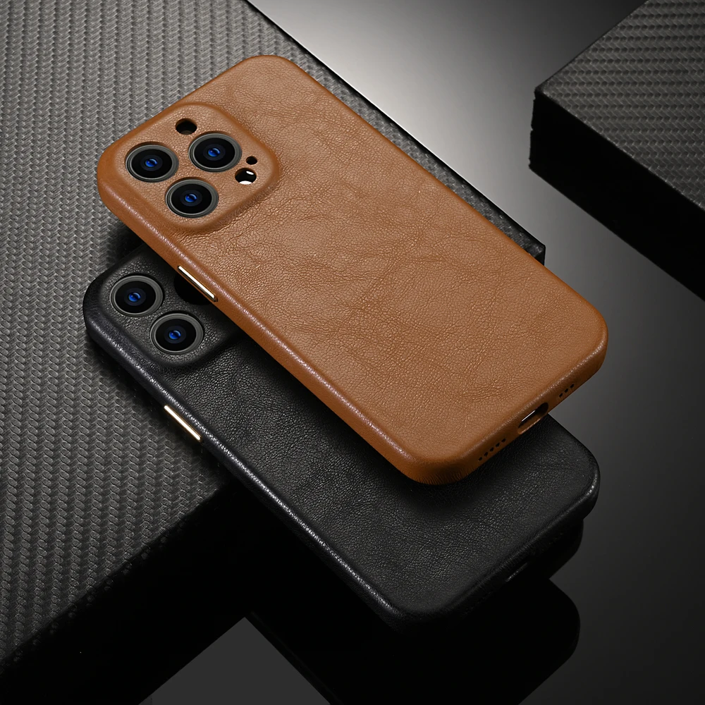 Shenzhen Mobile Phone Case Phone 13 14 Pro Max Brown Customize Luxury PU Leather Phone Case for Iphone 11 12 13 14 Pro Max Mini