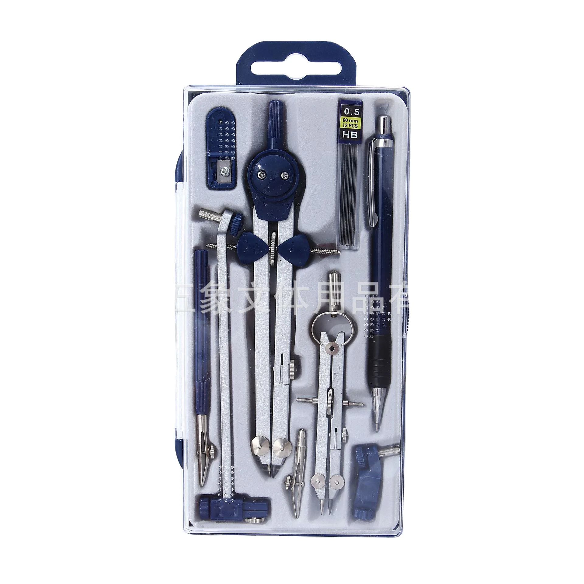 Newest School Office Geometry Kit Math Kits Geometric Design Supplies Students Metal Compasses