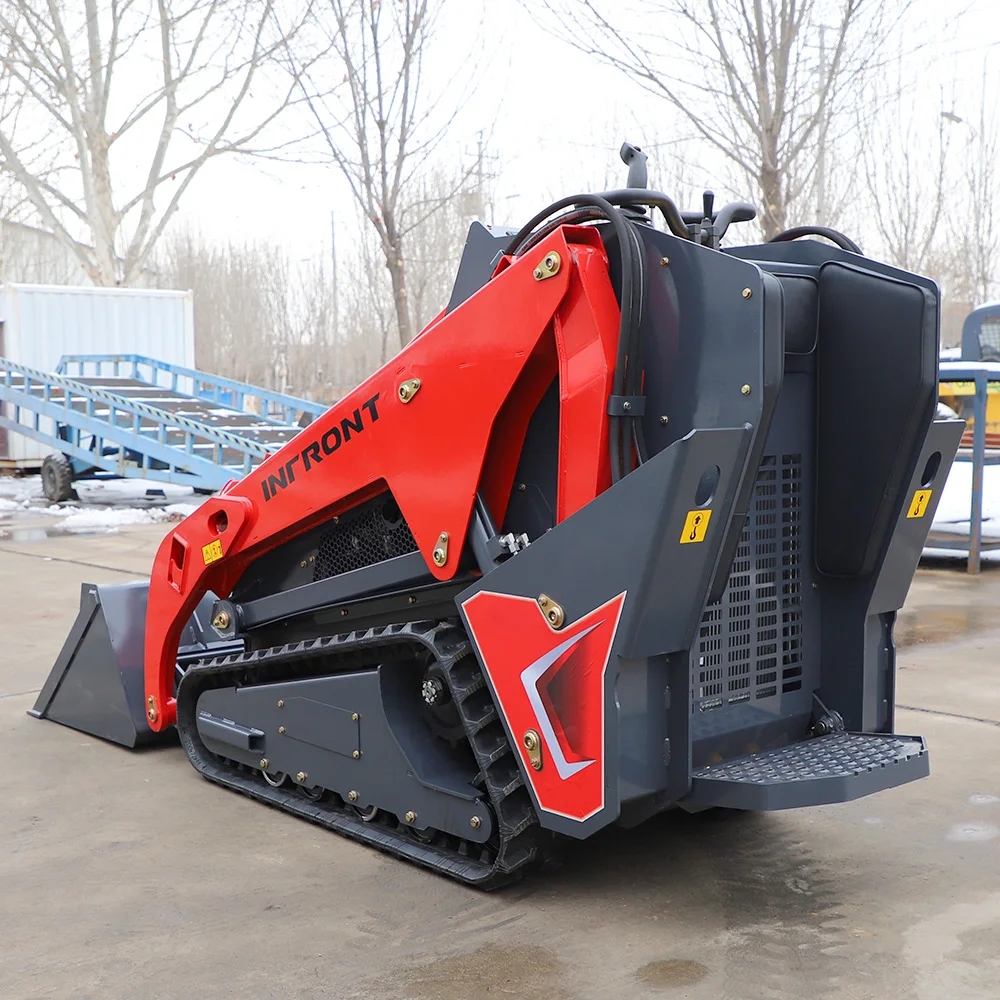 2024 Perkins 25hp Diesel Mini Crawler Loader Super Cheap Load 500-600kg Free Shipping Home Skid Steer Drive