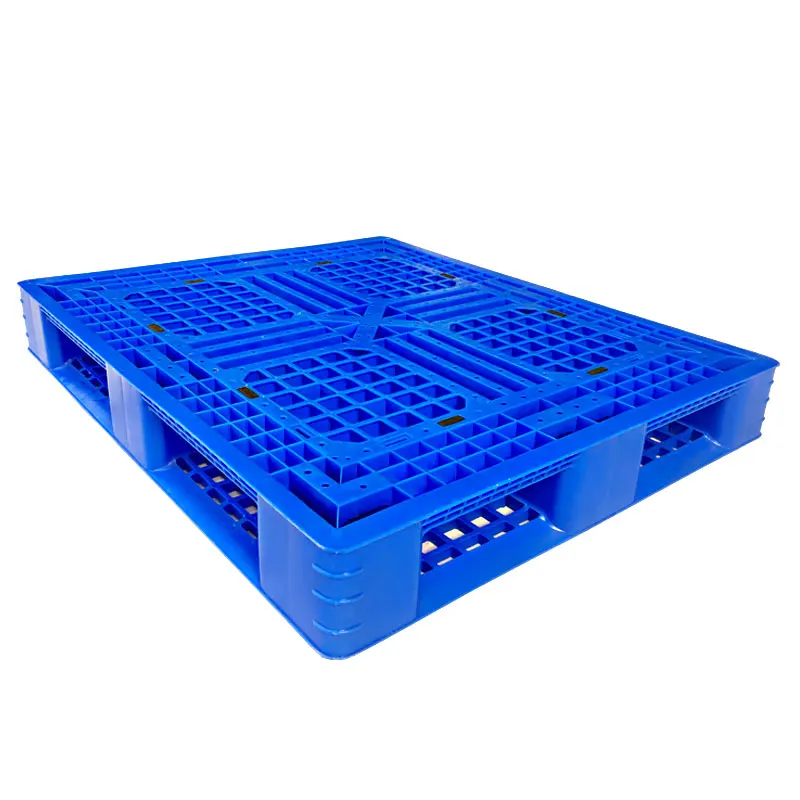 HDPE Plastic Palle Euro Pallet Single Faced Heavy Duty Solid Deck with Steel Reinforcement