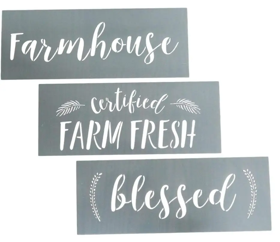 
farmhouse Stencils Make a DIY Sign with Rustic Stencils DIY Wall Decor 