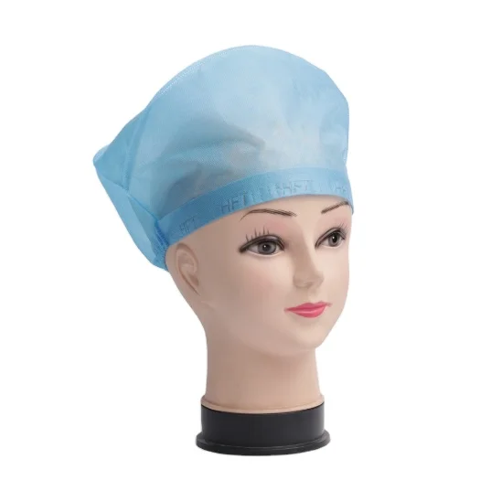 Surgical Mob Cap Disposable Hair Nurse Caps Non-woven Medical Strip Clip Net