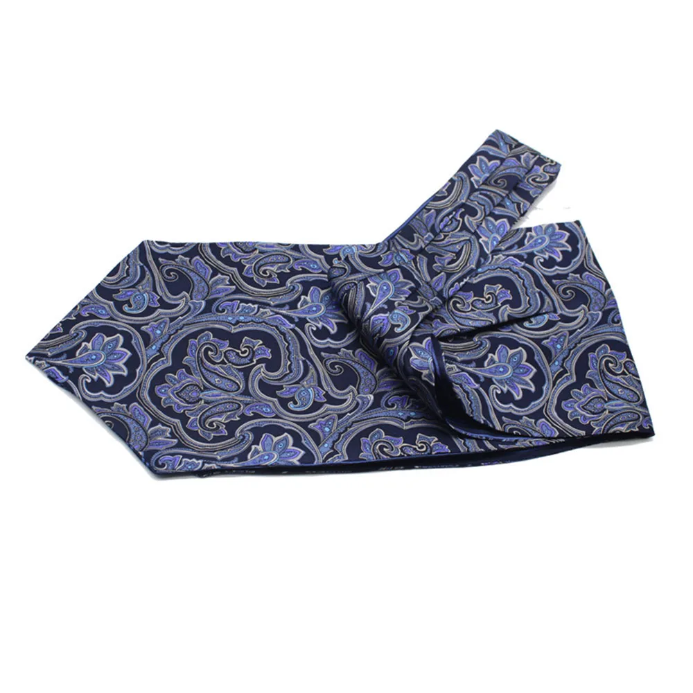 Classic Pasiley Pattern Silk screen printed Tie Cravat Ascot Manufacturer