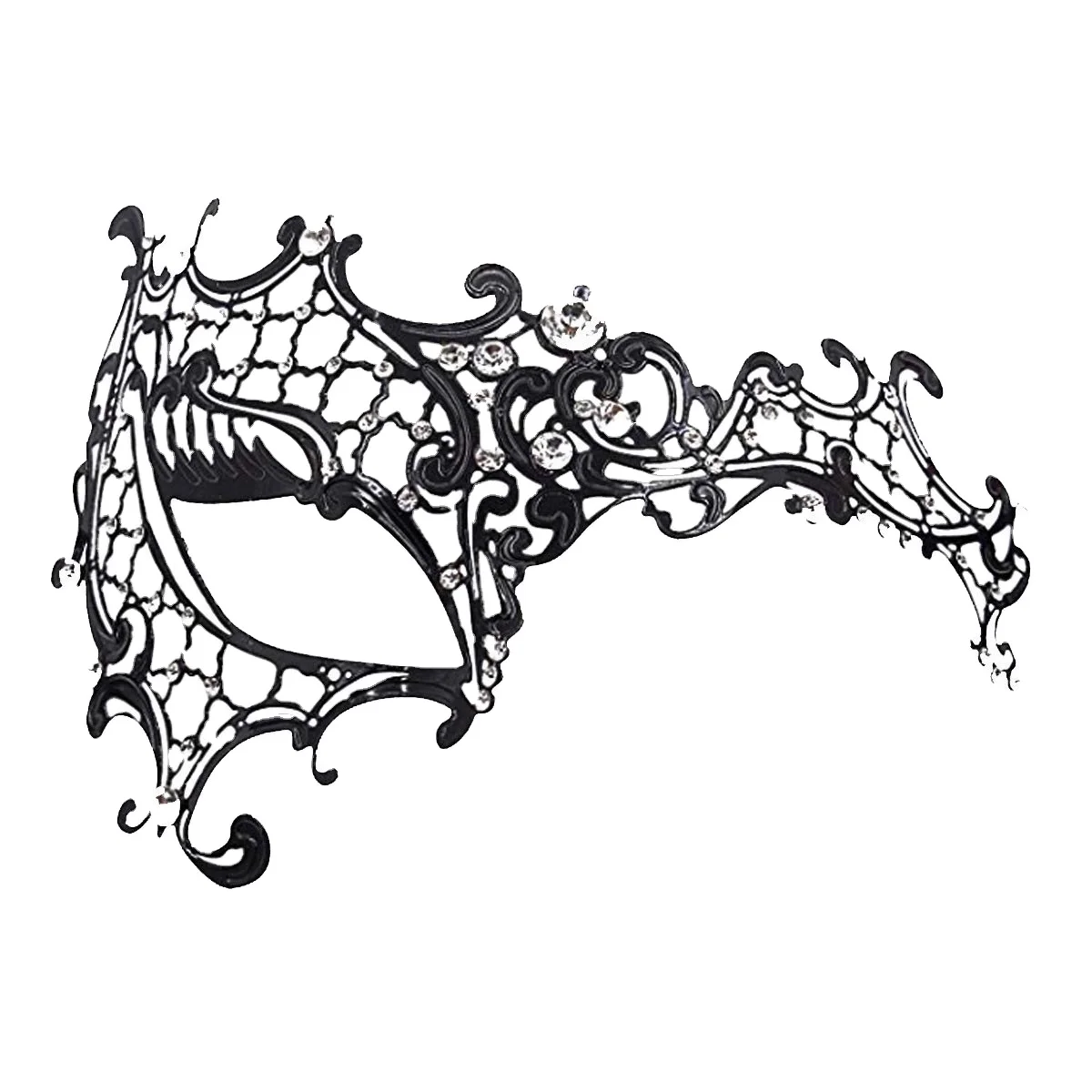 PVC Mask Scary Novelty Mask Halloween Party Metal Masks With Diamond