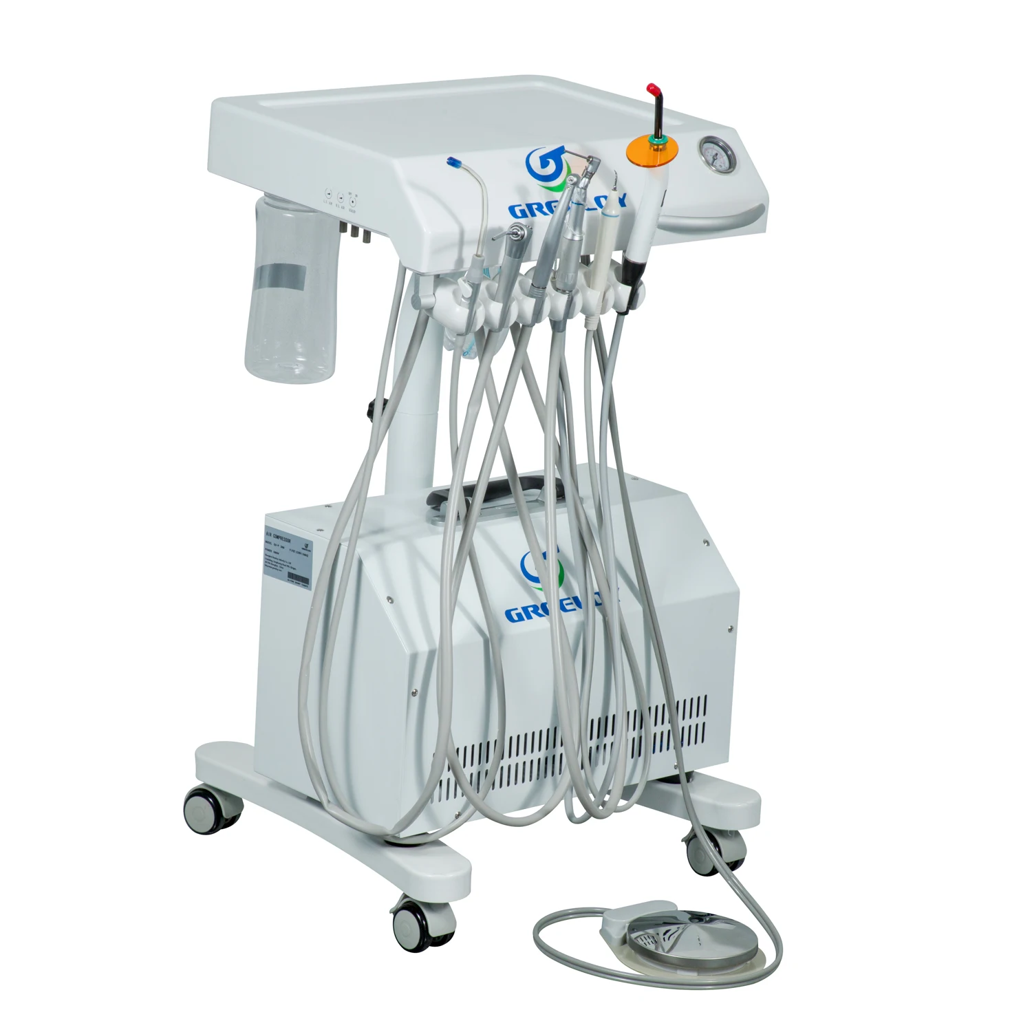 Mobile Veterinary Dental Unit Portable Treatment Unit Dental Cart with CE Approved and Scaler LED Curing Light